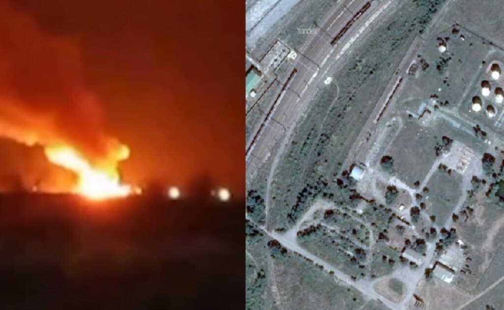 ვოლგოგრადის ოლქზე დრონების იერიშის შედეგად ნავთობბაზაში ხანძარი გაჩნდა