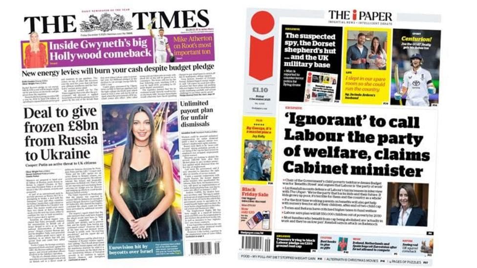 The Papers: Russian assets 'deal' plan and 'Joe the GOAT'