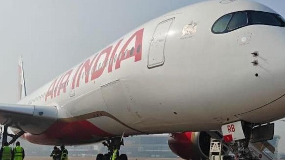 Investigation after Air India jet engine sucks in cargo container at Delhi airport