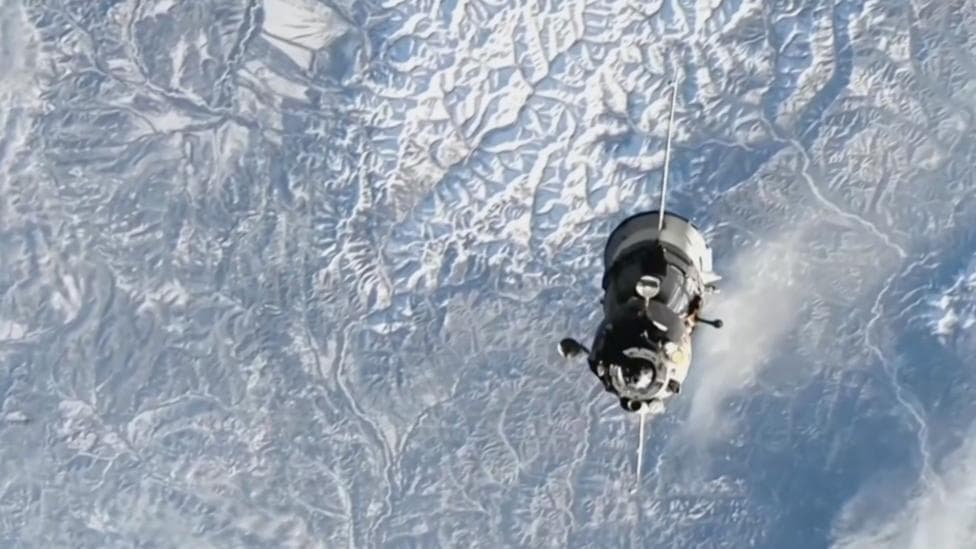 Watch: Nasa astronaut and cosmonauts begin voyage back to Earth