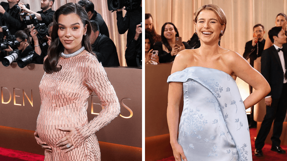 Hailee Steinfeld's bump and Jessie Buckley's blue dress - Golden Globes red carpet photos