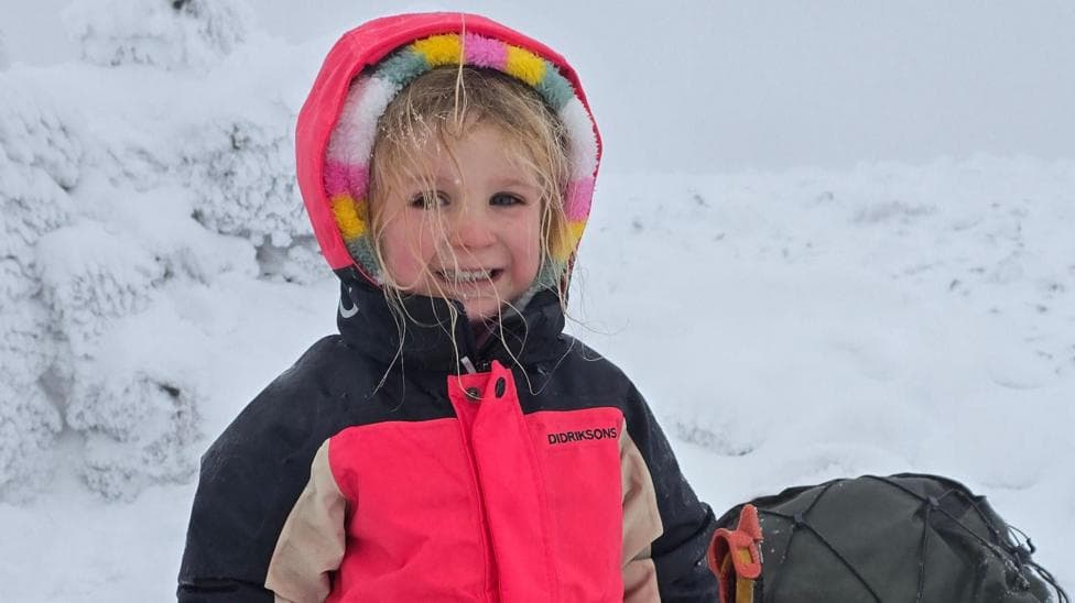 Girl, 5, battles snow and ice to reach the top of Ben Nevis