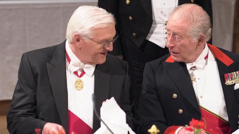 Banquet, Royal Family and Starmer on first day of German state visit