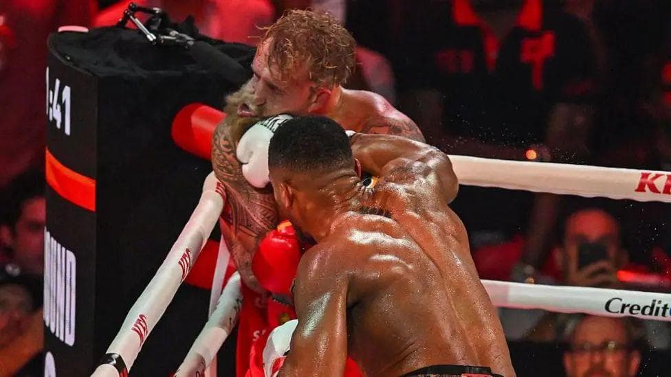 Jake Paul goes to hospital with suspected broken jaw after Anthony Joshua defeat