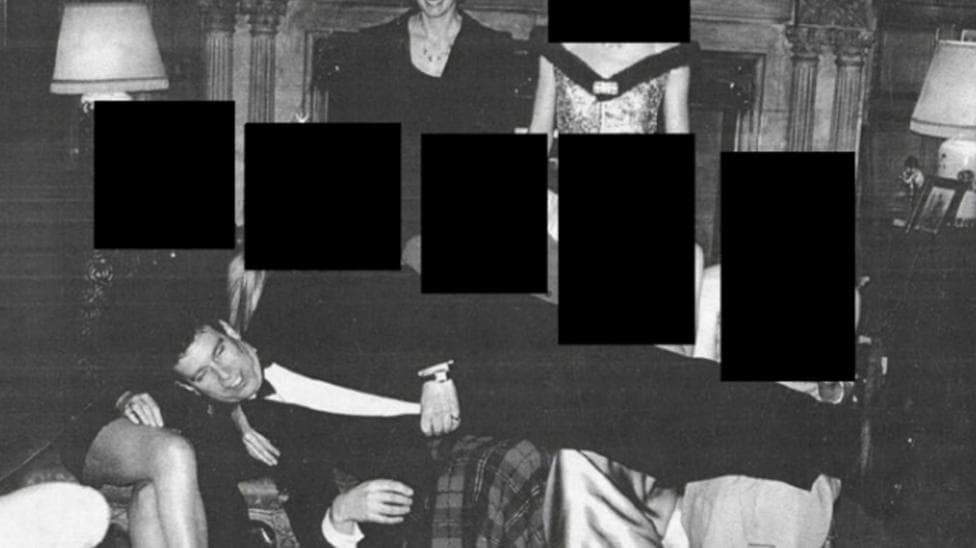 Photo of Andrew lying on laps at Sandringham in new Epstein files