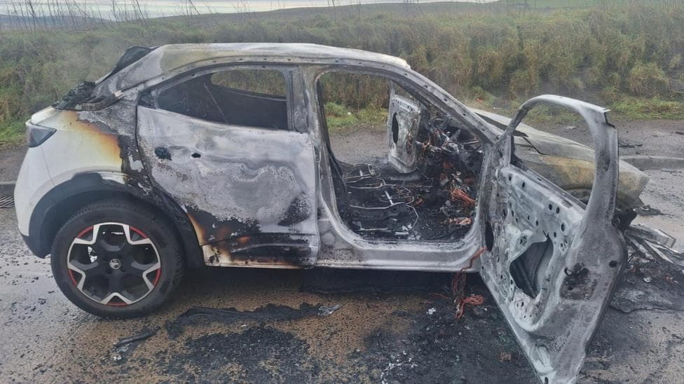 'Literal lifesavers' rescue nine-month-old baby trapped in burning car