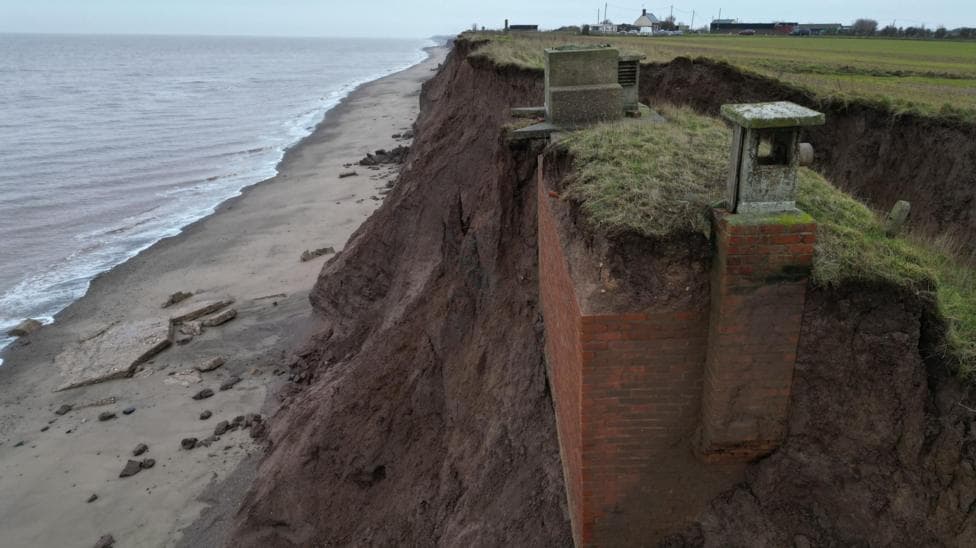 Nuclear bunker nears collapse due to erosion