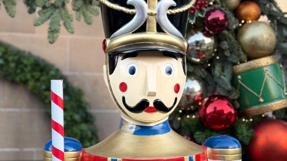 Thief caught on camera stealing 8ft tall Christmas decoration