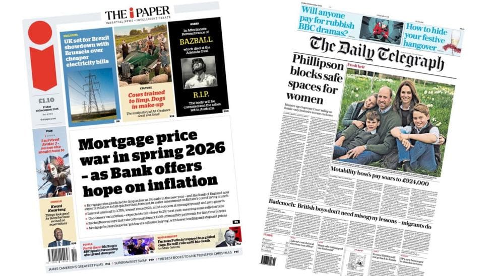 The Papers: 'Mortgage price war in spring' and 'Fresh heir'