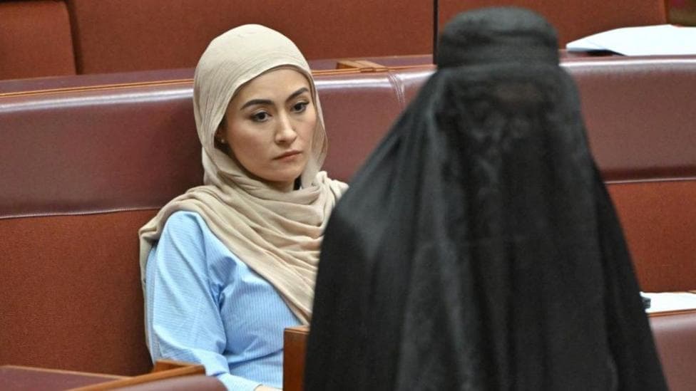 Australia senator condemned for burka stunt in parliament