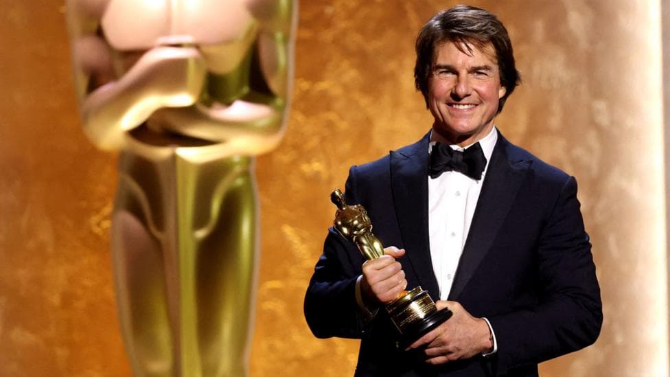 Making films 'is who I am' says Tom Cruise as he receives first Oscar