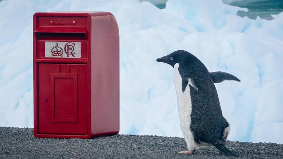 Red post box sent to Antarctic - on King's orders