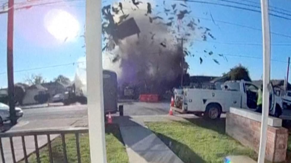 Six injured as house explodes in California