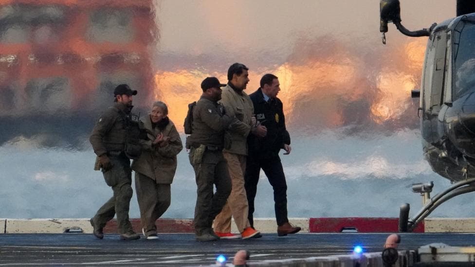 Watch: Nicolas Maduro and Cilia Flores's journey to court