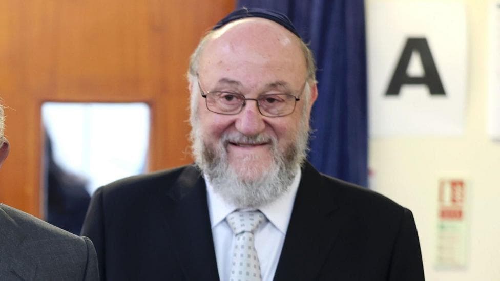 UK chief rabbi says cousin hid for 15 'terrifying' minutes