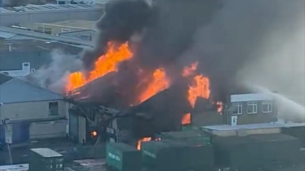 Major incident declared as fireworks suspected inside London warehouse blaze