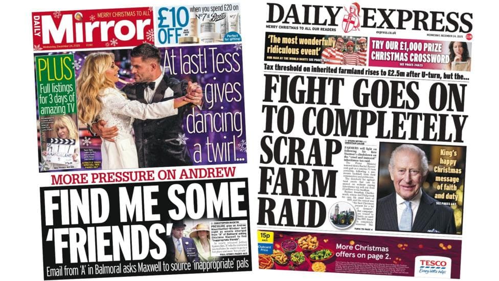 The Papers: 'Find me some 'friends'' and 'Scrap farm raid'