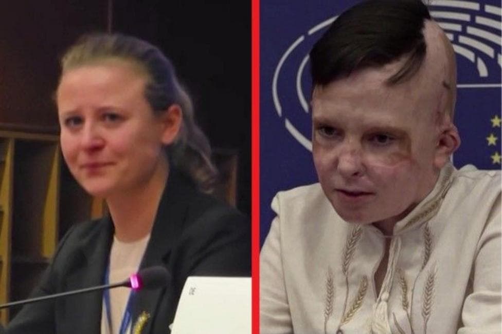 Interpreter in tears as Ukrainian boy recalls losing mother in Russian strike