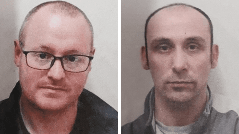 Hunt for two prisoners continues as third is charged