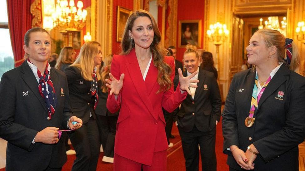 Princess of Wales hosts World Cup winners England