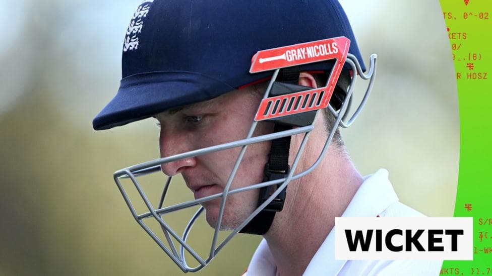 'Oh no, what's he done?' - Brook bowled after reverse sweep attempt